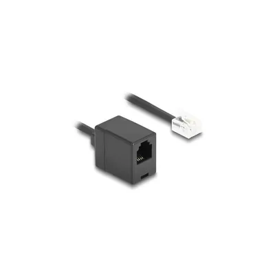 Image de Delock Telefonkabel / Spiralkabel RJ11 Stecker zu RJ11 Buchse schwarz 10 m
