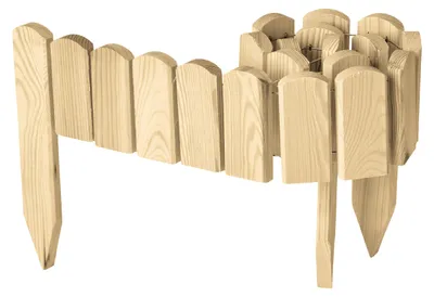 Produktbild von Garronda Beeteinfassung Holz Rollzaun Gartenzaun imprägniert Flexibler Rollborder Rasenkante Länge: 100 cm (Natural, Höhe: 10 cm)