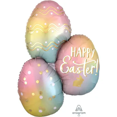 Produktbild von Geschenkballon Happy Easter 88 cm - Amscan
