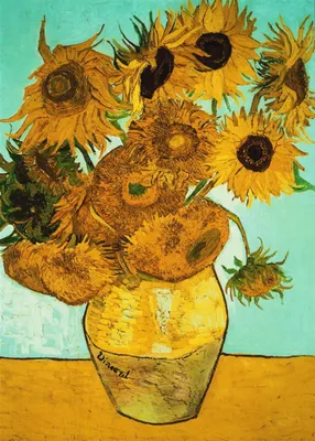 Produktbild von Kunstkarte Vincent van Gogh "Vase mit Sonnenblumen"