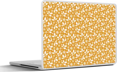 Produktbild von MuchoWow® Laptop Aufkleber Sticker Cover Muster - Blätter - Blumen 30x21 cm - Sticker für Laptop - Selbstklebend