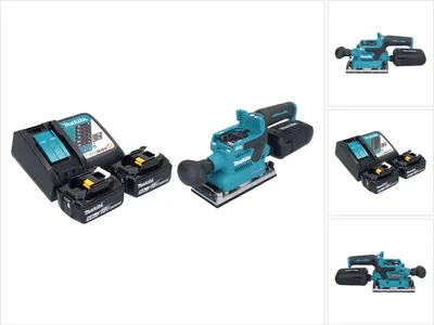 Produktbild von Makita DBO 382 RT Akku Schwingschleifer 18 V 93 x 185 mm Brushless + 2x Akku 5,0 Ah + Ladegerät