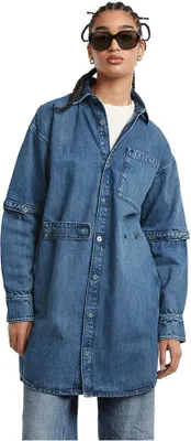 Immagine prodotto di G-star Abito midi modulare a maniche lunghe Blu M Donna Blu M