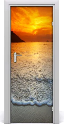 Produktbild von Tulup Türaufkleber 75x205 cm Dekorative Aufkleber Selbstklebend Wasserdichte Tapete Abnehmbar Schlafzimmer Wohnzimmer Wohnkultur - Sonnenuntergang