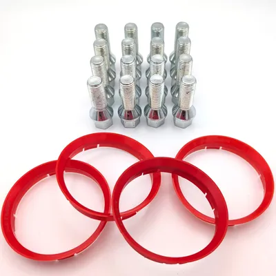 Productafbeelding van Borbet wieldoppenset 5287_SI, inclusief wielbouten en centreerringen, voor Alfa Romeo Junior