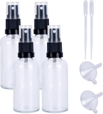 Obrázok produktu pre Sklenené rozprašovače, 4 kusy, 50 ml, priehľadné, vhodné na cesty