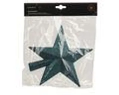 Productafbeelding van Top voor kerstboom, ster met glitter, 19 cm, kunststof - Smaragd