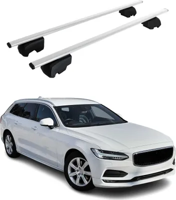 Produktbild von Dachträger Gepäckträger für Volvo V90 2017-2023 Grundträger ABE Alu Silber