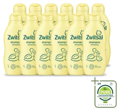Immagine prodotto di 12 flaconi di shampoo per bambini Zwitsal - Delicato e nutriente - 200 ml - Confezione grande - 12 pezzi