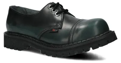 Produktbild von nagaba Stahlkappenschuhe, GlattLeder, Leder-Einlegesohle, Grün - Schwarz, 43