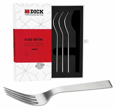 Steak- und Tafelgabel Set 4-teilig, rostfreier Stahl, poliert