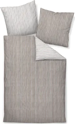 Produktbild von Janine Design Feinbiber-Bettwäsche-Garnitur DAVOS 65170 Farbe vulkan Größe 135x200+80x80