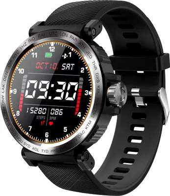 Obrázek produktu pro S18 Smartwatch Full Touch Sledování srdečního tepu Krevní tlak Informace o hovorech Alarm Smart náramek černý
