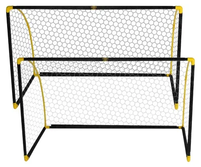Image de Lot de 2 cages de football Umbro - Cage de football 180 x 91 x 120 cm - Accessoires d'entraînement de football pour l'intérieur et l'extérieur - Noir/Jaune
