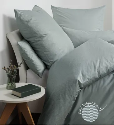 Produktbild von Janine Design Interlock-Jersey-Bettwäsche-Garnitur JERSEY CLASSIC 59000 Farbe salbeigrün Größe 155x200+80x80