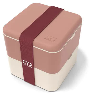 Imagen del producto de Monbento - Lonchera Bento Square de 1,7 litros, fabricada en Francia, color rosa moka
