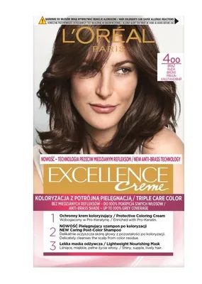 Produktbild von L'Oréal Excellence Crème Haarfarbe Nr. 4 – Perfekte Farbgebung für Ihr Haar, 172ml