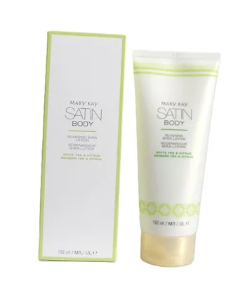 Produktbild von MARY KAY Körperlotion Satin Body Silkening Shea Lotion weißer Tee & Zitrus 192 ml