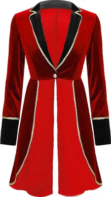 Produktbild von Damen Herren Ringmaster Gr. L Zirkus Kostüm Vintage Mantel Showman Frack Jacke  Blazer Smoking Karneval Cosplay Uniform