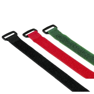 Produktbild von Hama Hook & Loop Cable Ties with buckle, Nylon, Mehrfarbig, 250 mm, 360 mm, 90 mm, 10 mm