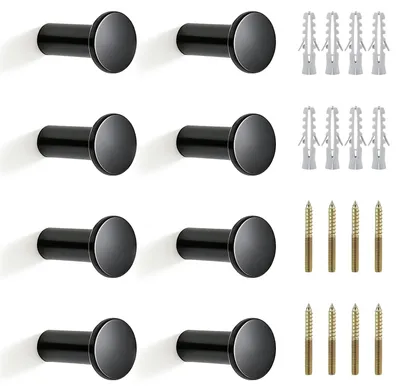 Produktbild von Haken für Akustikpaneele - 8 Stück Set - Zur Wandmontage - Schwarz