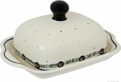Produktbild von Bunzlauer Keramik Butterdose Butterglocke Butterbehälter eckig für 250g (1 Stück Butter) 20x15x10,5cm Nachbildung 114