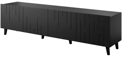 Produktbild von TV-Lowboard RABI, schwarz matt, 200cm breit, 52cm hoch, 42cm tief