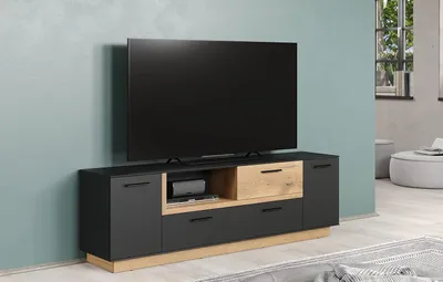 Produktbild von Synnax WO:Ko.+Fr.Anthrazit Melamin/ Evoke Eiche NB,TV-Lowboard