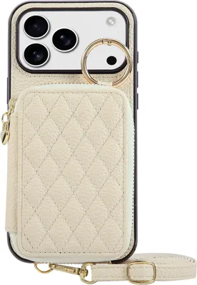 Image de INF Étui Portefeuille en CuirPolyuréthaneTexturé Lychee pour iPhone 17 - Support & Porte-Cartes