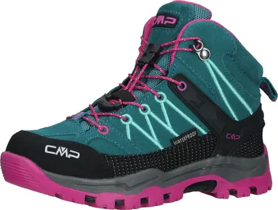 A single hiking boot is shown against a white background.