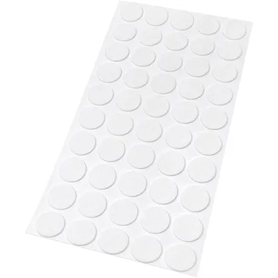 Produktbild von Adsamm® | 50 x Filzgleiter | Ø 20 mm | Weiß | rund | 1.5 mm dünne selbstklebende Filz-Möbelgleiter in