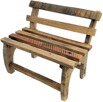 Produktbild von Kleine Bank aus alten Holz - Deko Blumenbank klein - 32 cm