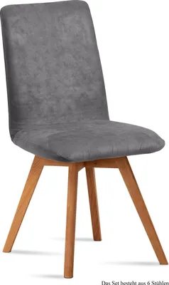 Produktbild von Esszimmerstuhl (6er-Set) Dilga 47x92x60 Schwarz/Grau
