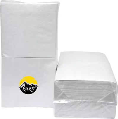 Produktbild von KURTT 500 Stück Servietten weiß 33x33cm 1 lagig, absorbiert hervorragend, ideal für Partys, Grills, Veranstaltungen