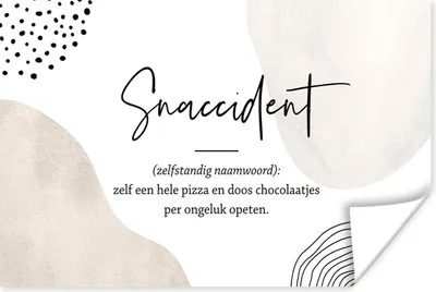 Produktbild von MuchoWow® Poster Zitate - Snaccident definition - Sprichwörter - Wörterbuch 180x120 cm - Fotoplakat