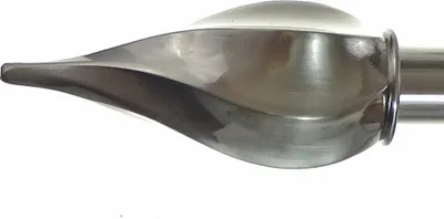 Produktbild von Endstück f. 19mm Gardinenstangen Edelstahl Look Kappe Kristall - Designs wählbar