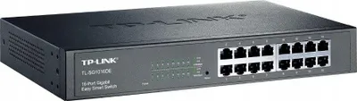 Zdjęcie produktu dla TP-Link TL-SG1016DE, Zarządzany, L2, Gigabit Ethernet (10/100/1000), Możliwości montowania w stelażu, 1U