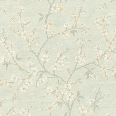Produktbild von Vliestapete 456769 Tapete Blumen Floral 53 x 1005 cm Rasch Country Charme Blau