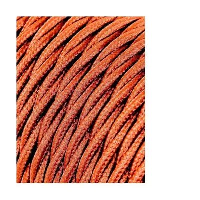 Obrázok produktu pre Opletený textilný kábel 2x0,75mm c-20 hnedý hodváb 5m