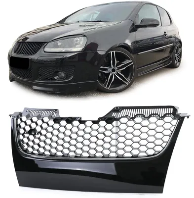 Kühlergrill Sportgrill Grill mit Chrom Leiste für VW Golf 5 GTI ab 2003-2009 – Produktansicht