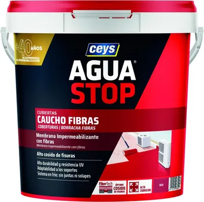Image de Fibres Caoutchouc Aguastop Rouge étanchéité Renforcée Fibres Caoutchouc - Aguastop