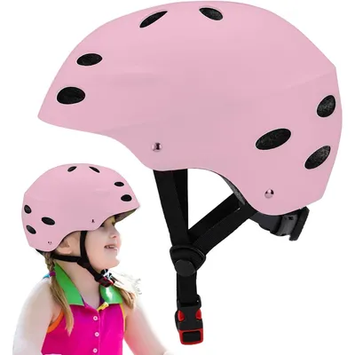 Produktbild von Kinderfahrradhelm,Kinderhelm, Fahrradhelm mit mit Kinnpolster, stoßfest und waschbar, 55-58 cm,Schutzhelm mit einstellbar und atmungsaktiv