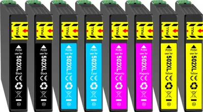 Produktbild von 8er Sparpack Druckerpatronen ersetzt Epson 502XL (502) für WF-2860 WF-2865 WF2880 XP-5100 XP-5105 XP-5150 XP-5155
