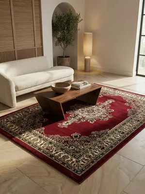 Teppich Orient Kurzflor Medaillon Polypropylen Wohnzimmer_Läufer_#sku_BARKMARRAKESH801500297RED-BARKMARRAKESH1201700297RED-BARKMARRAKESH1602300297RED-BARKMARRAKESH2002900297RED-BARKMARRAKESH2403400297RED-BARKMARRAKESH3004000297RED#