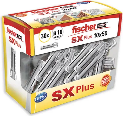 Image de Fischer Sx Plus ø10x50mm Diy Cheville à Expansion Polyvalente Pour Bricolage - Fischer