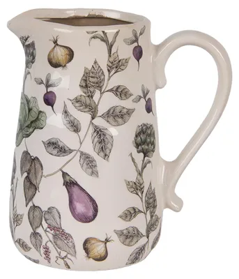 Image de Clayre & Eef Pot décoratif 21x15x23 cm Beige Céramique Légumes