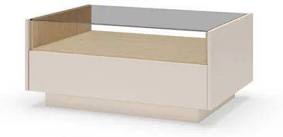 Produktbild von Masseno Couchtisch PORTA 96 cm Kaffetisch für Wohnzimmer Sofatisch Wohnzimmertisch Beige
