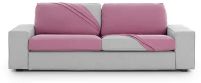 Bi-elastischer Banküberzug XXL, Rosa, für Sitz und Rücken