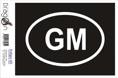 Produktbild von Aufkleber / Autoaufkleber - JDM / Die cut / Auto / OEM - Gambia GM - 160x110mm schwarz - Heckscheibe / Heckscheibenaufkleber