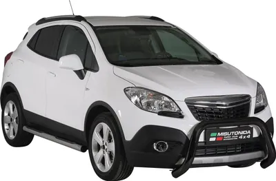 Obrázok produktu pre Ochranná lišta predného nárazníka pre Opel Mokka 2012-2016 ø76mm oceľová čierna ochrana